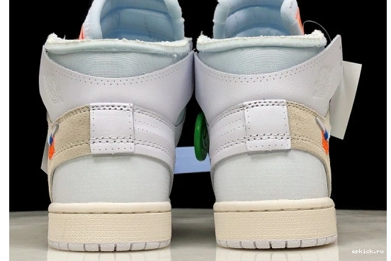 Rep EP AQ0818 O-W 1 Jordan Retro High  AQ0818-100 White Air 100 0505